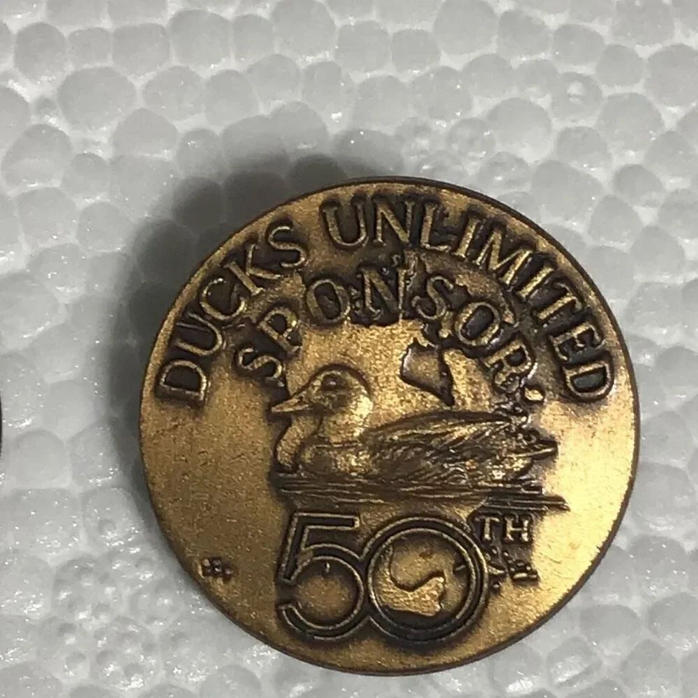 Vintage ducks unlimited 1987 50th anniversary sponsor pin 